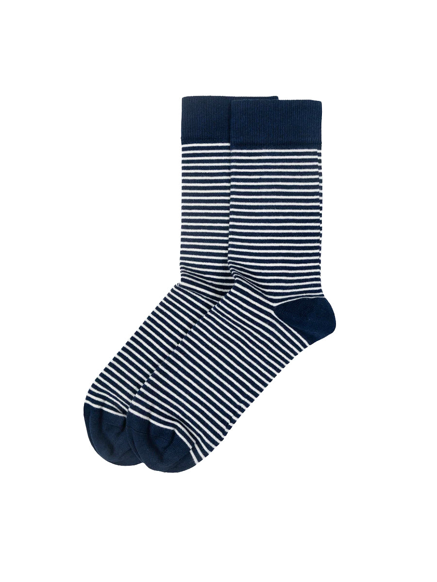 Holm Socks - Navy & Ecru