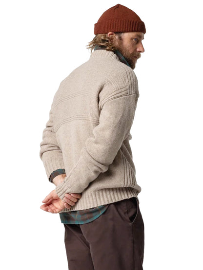 Men's RNLI Polperro Crew Jumper - Oatmeal