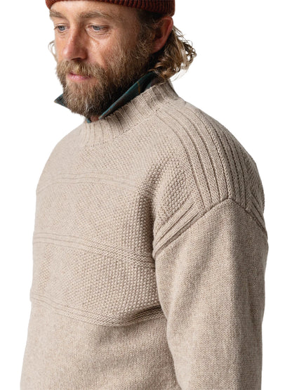 Men's RNLI Polperro Crew Jumper - Oatmeal