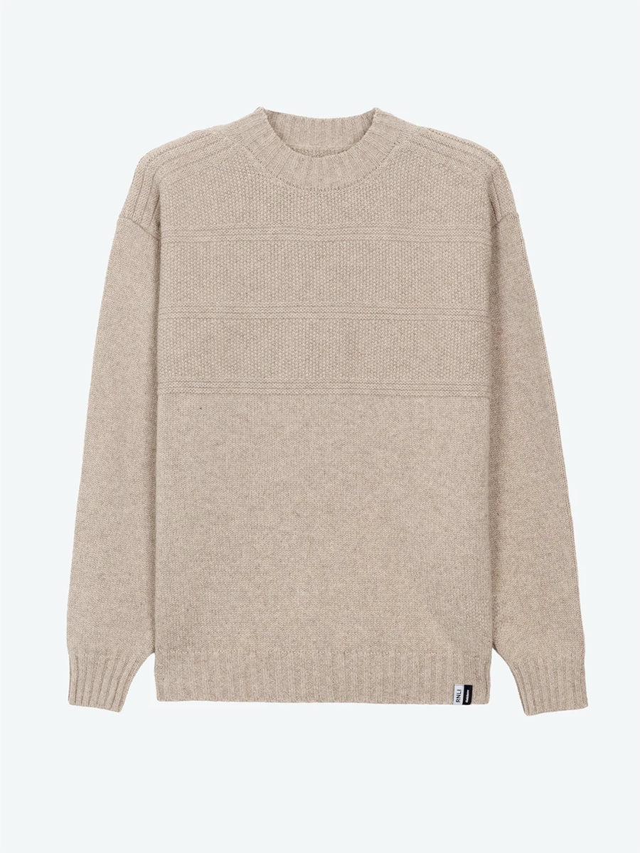 Men's RNLI Polperro Crew Jumper - Oatmeal