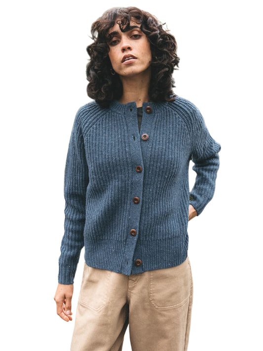 Mora Crew Cardigan - Denim