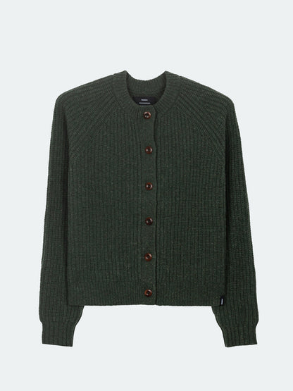 Mora Crew Cardigan - Evergreen