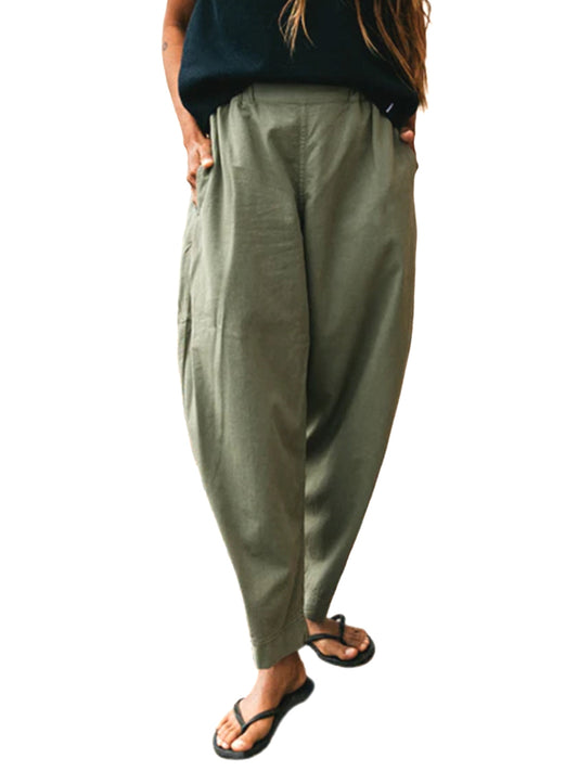 Morva Barrel Trousers - Nettle