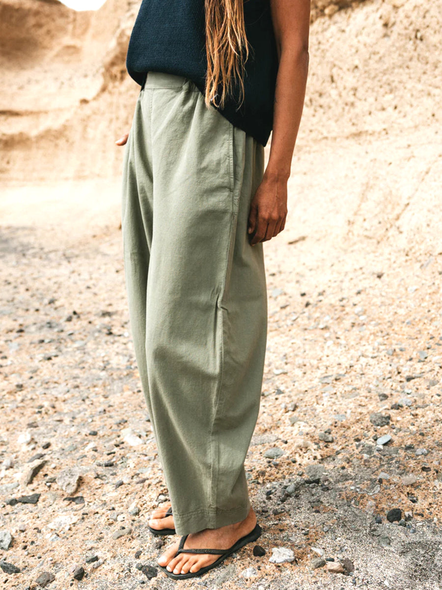 Morva Barrel Trousers - Nettle