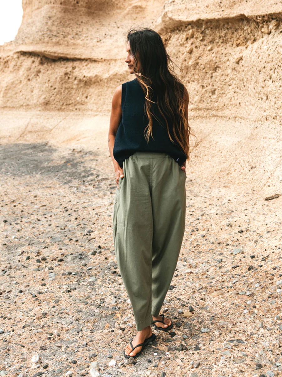 Morva Barrel Trousers - Nettle