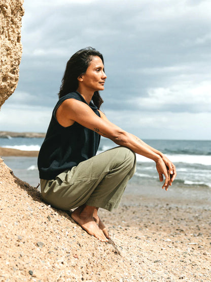Morva Barrel Trousers - Nettle