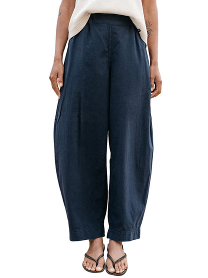 Morva Barrel Trousers - Navy