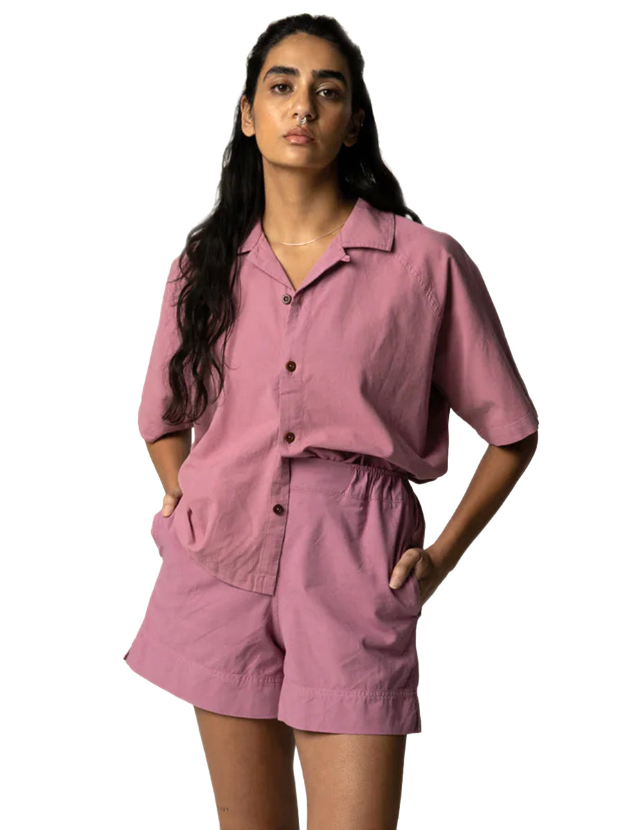 Morva Short Sleeve Shirt - Dark Coral