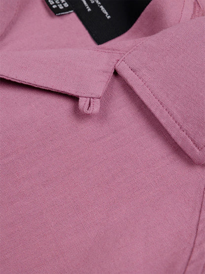Morva Short Sleeve Shirt - Dark Coral