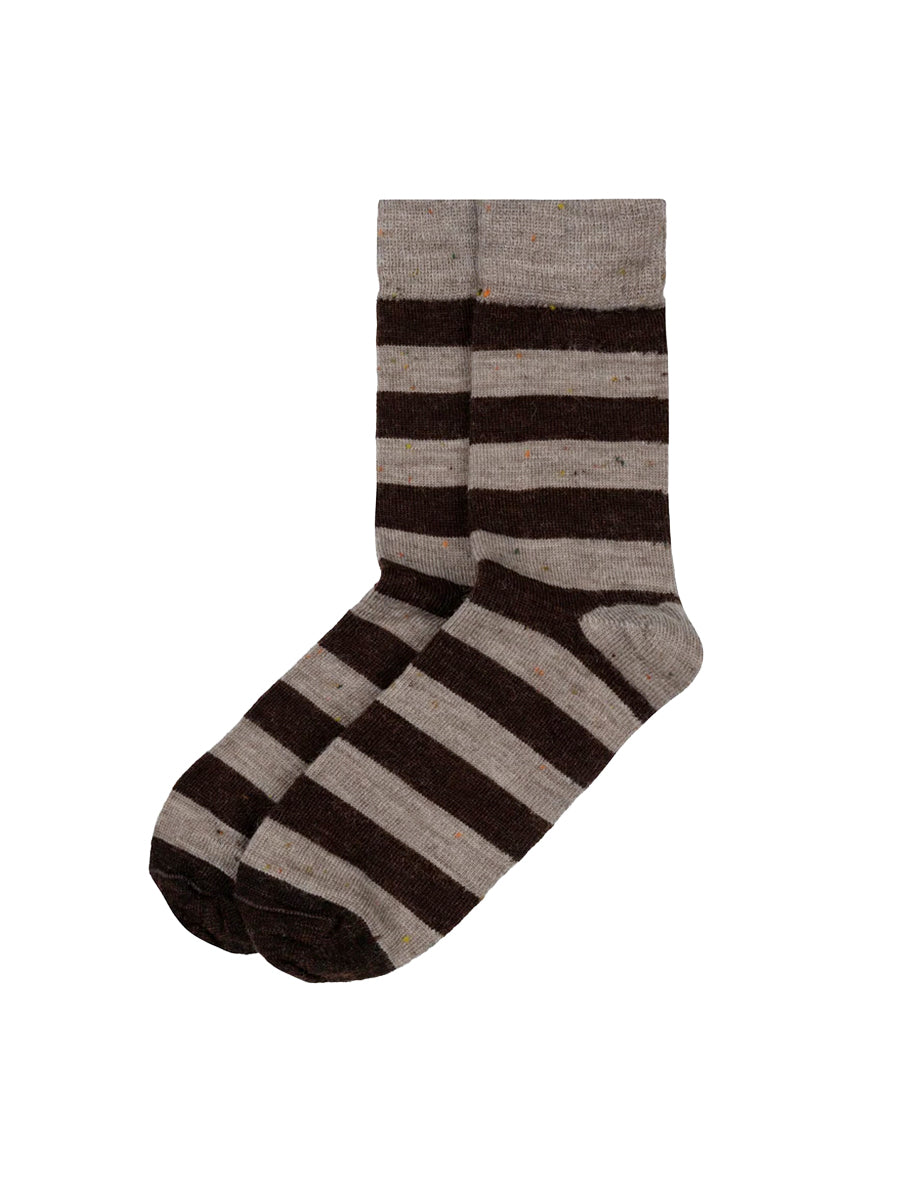 Original Stripe Socks - Oat Nep & Brown