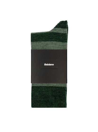 Original Stripe Socks - Olive & Light Olive
