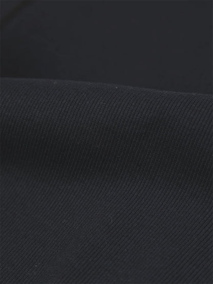 Powes Ribbed Tee - Black