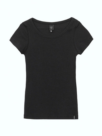 Powes Ribbed Tee - Black