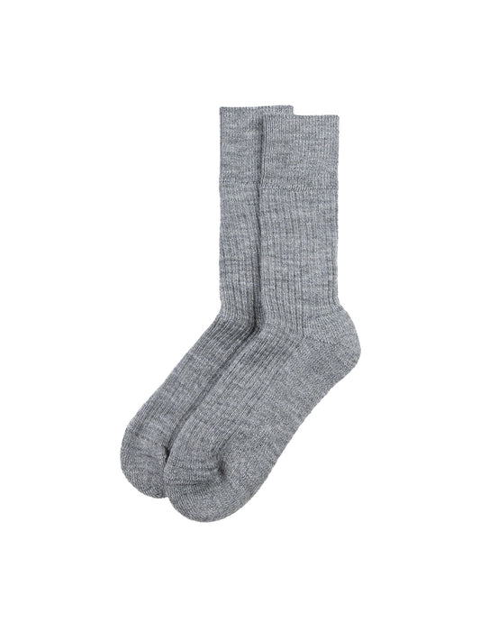 Ribbed Socks - Grey Marl