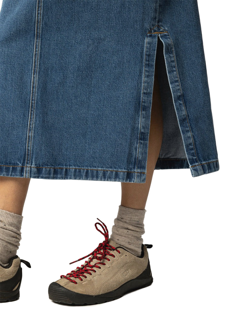 Yarrel A-Line Skirt - Washed Indigo Denim