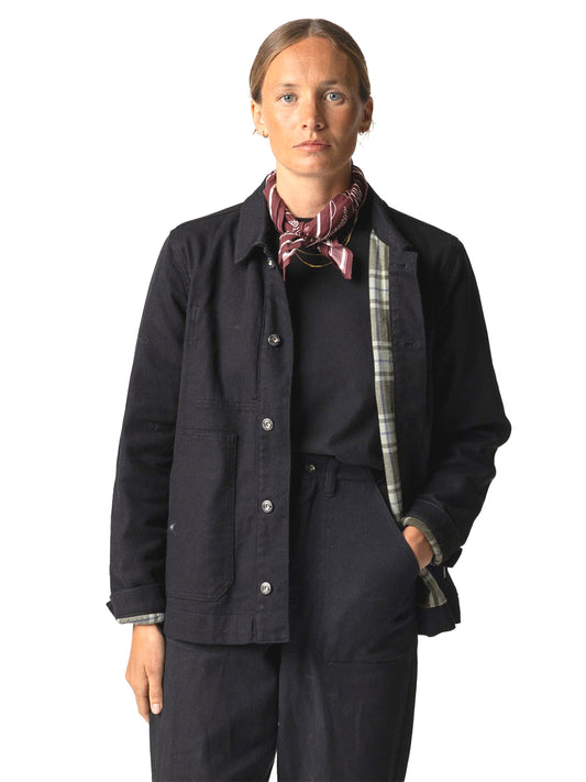 Yarrel Flannel-Lined Chore Jacket - Black