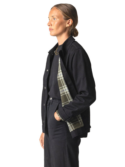 Yarrel Flannel-Lined Chore Jacket - Black