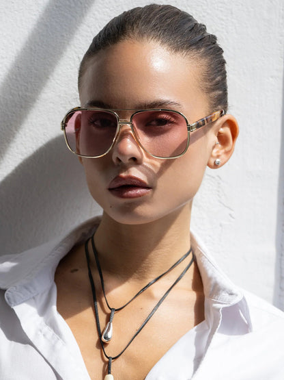 Carter Aviator Sunglasses - Rose