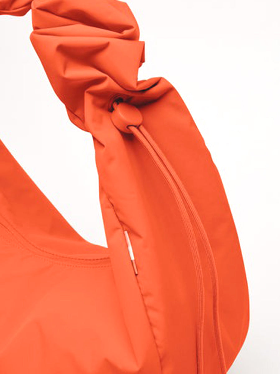 The Moon Bag Ruffle - Hot Coral