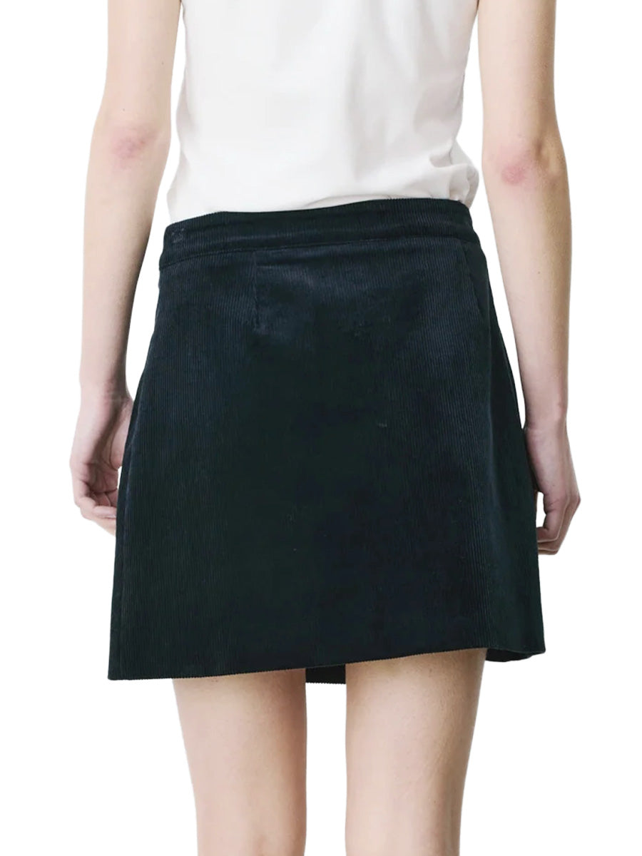 Adele Corduroy Wrap Mini Skirt - Marine