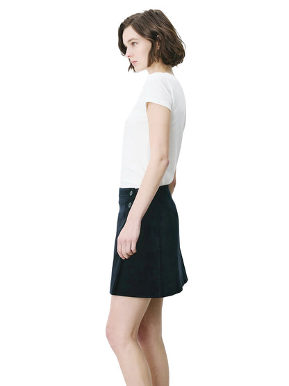 Adele Corduroy Wrap Mini Skirt - Marine
