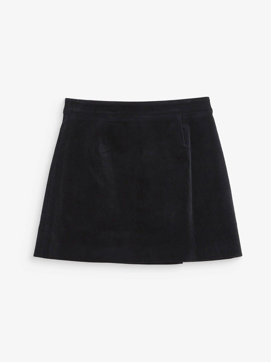 Adele Corduroy Wrap Mini Skirt - Marine