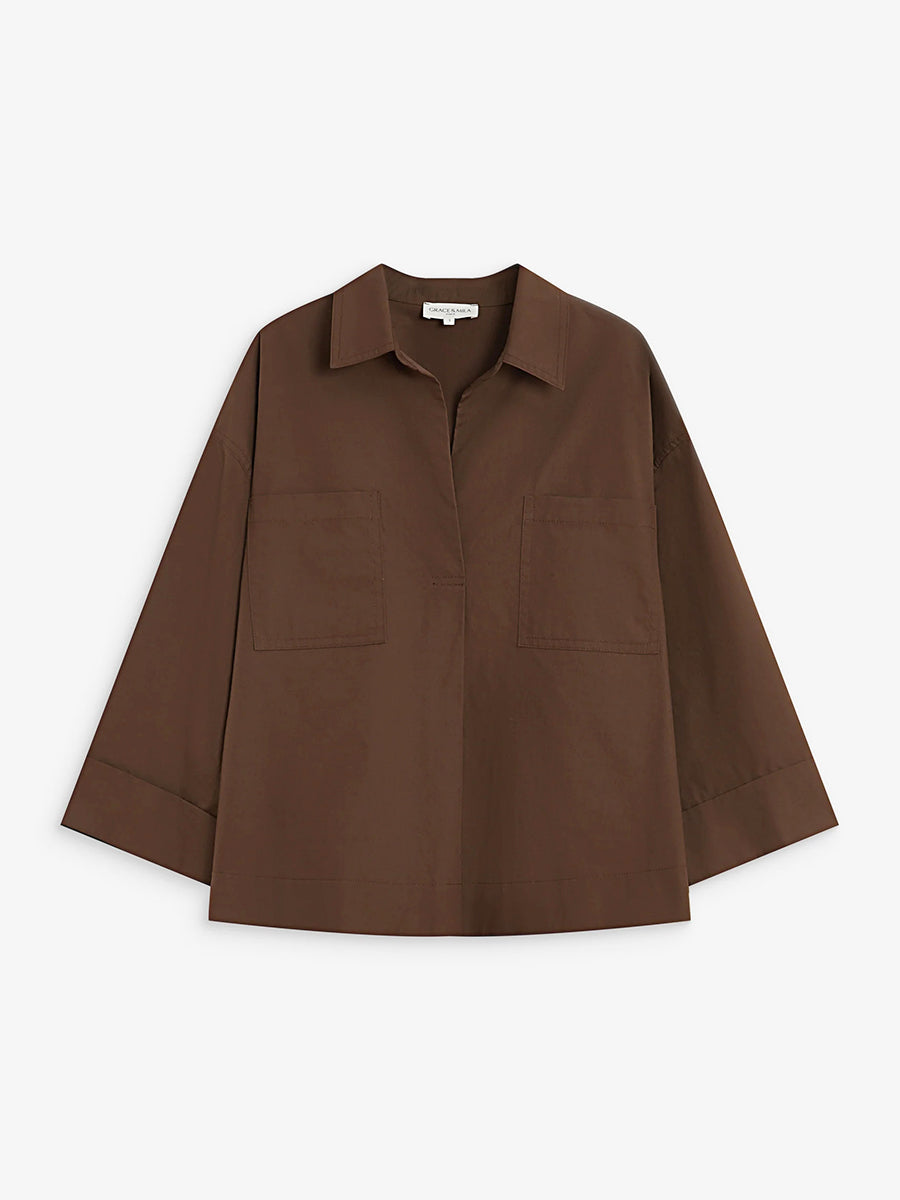 Ambre Blouse - Chocolate