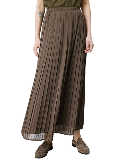 Anissa Pleated Skirt - Brown