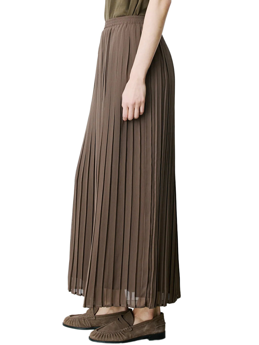 Anissa Pleated Skirt - Brown