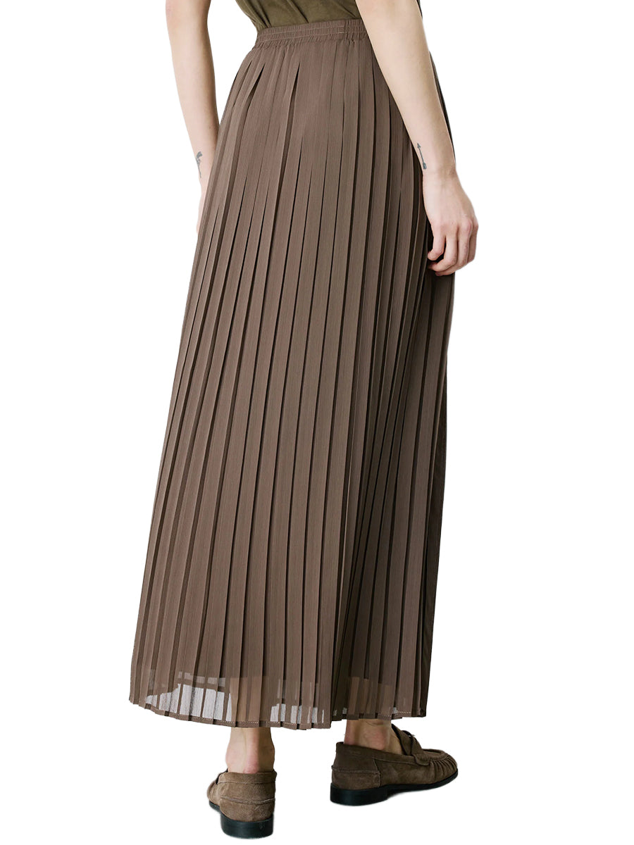 Anissa Pleated Skirt - Brown
