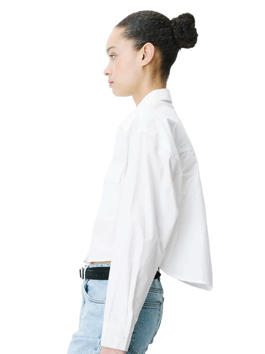 Azelle Boxy Button-Up Shirt - Ivory