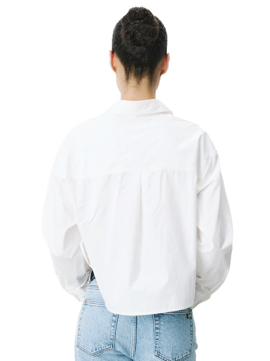 Azelle Boxy Button-Up Shirt - Ivory