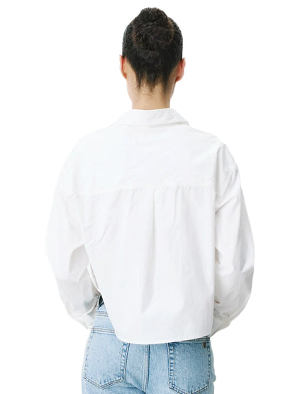 Azelle Boxy Button-Up Shirt - Ivory