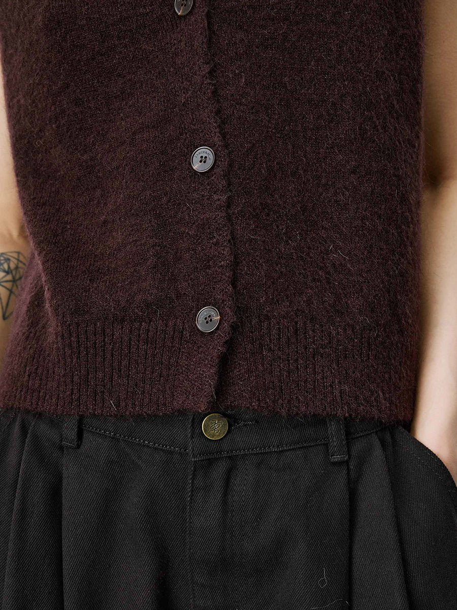 Nars Cardigan Vest - Chocolate