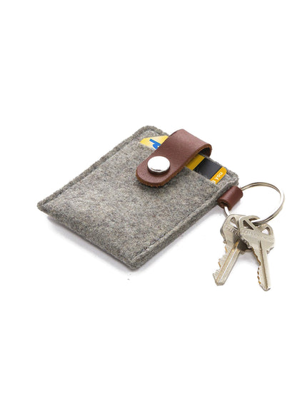 Felt Key Card Case - Granite