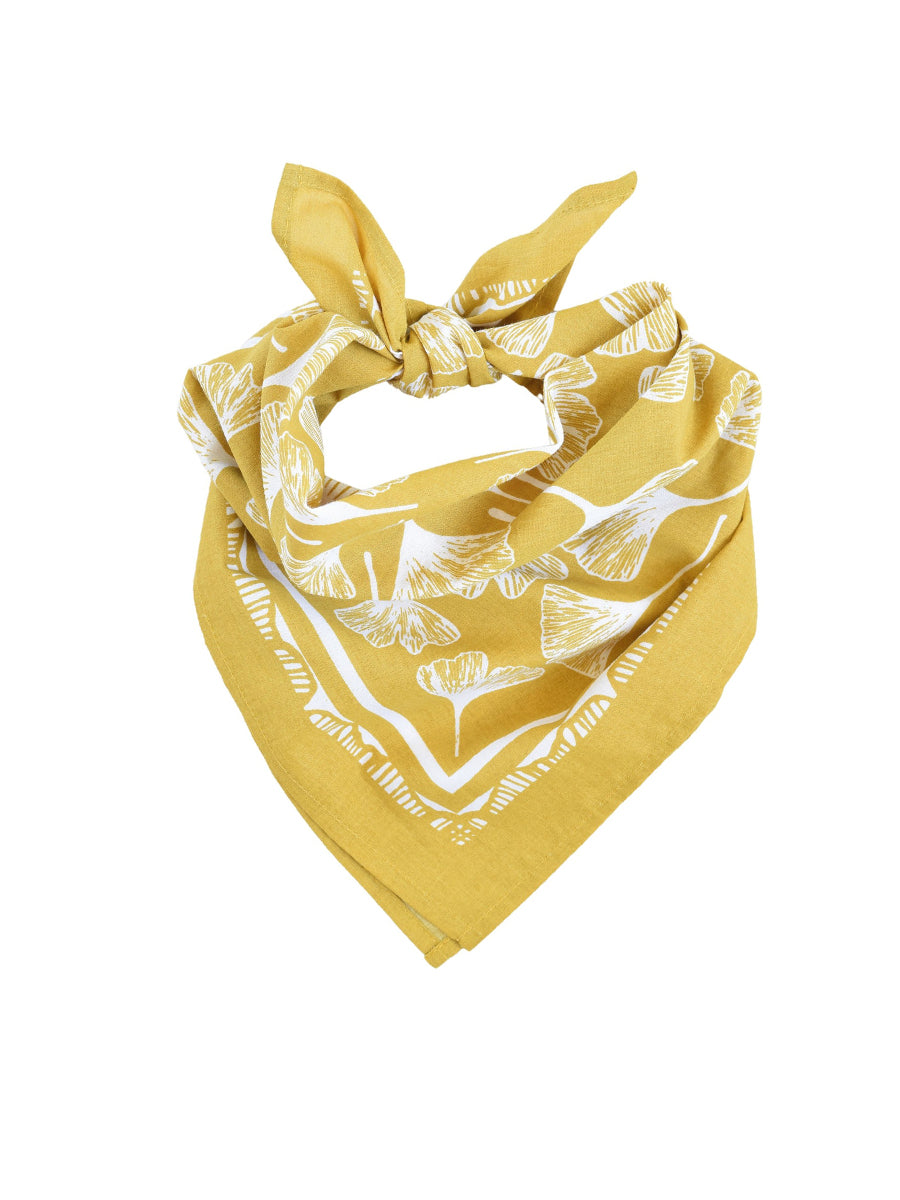 Gingko Leaf Bandana - Yellow