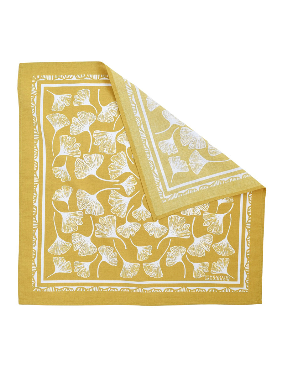 Gingko Leaf Bandana - Yellow