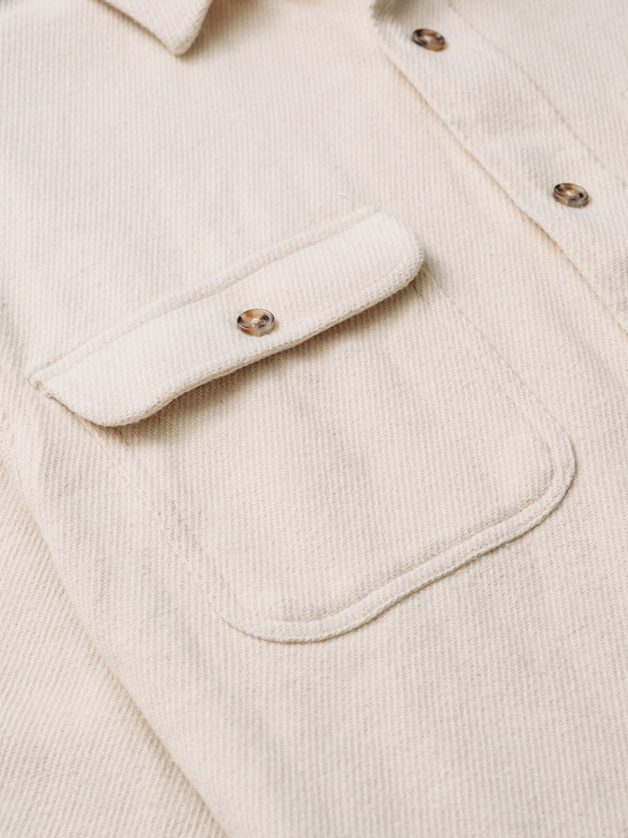 SH2430 Flannel Work Shirt - Oatmeal