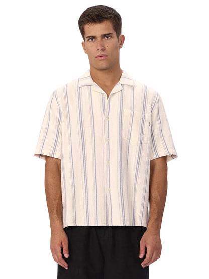 The Bowment Short Sleeve Shirt - Nat Blue Combo