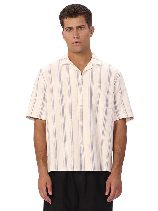 The Bowment Short Sleeve Shirt - Nat Blue Combo
