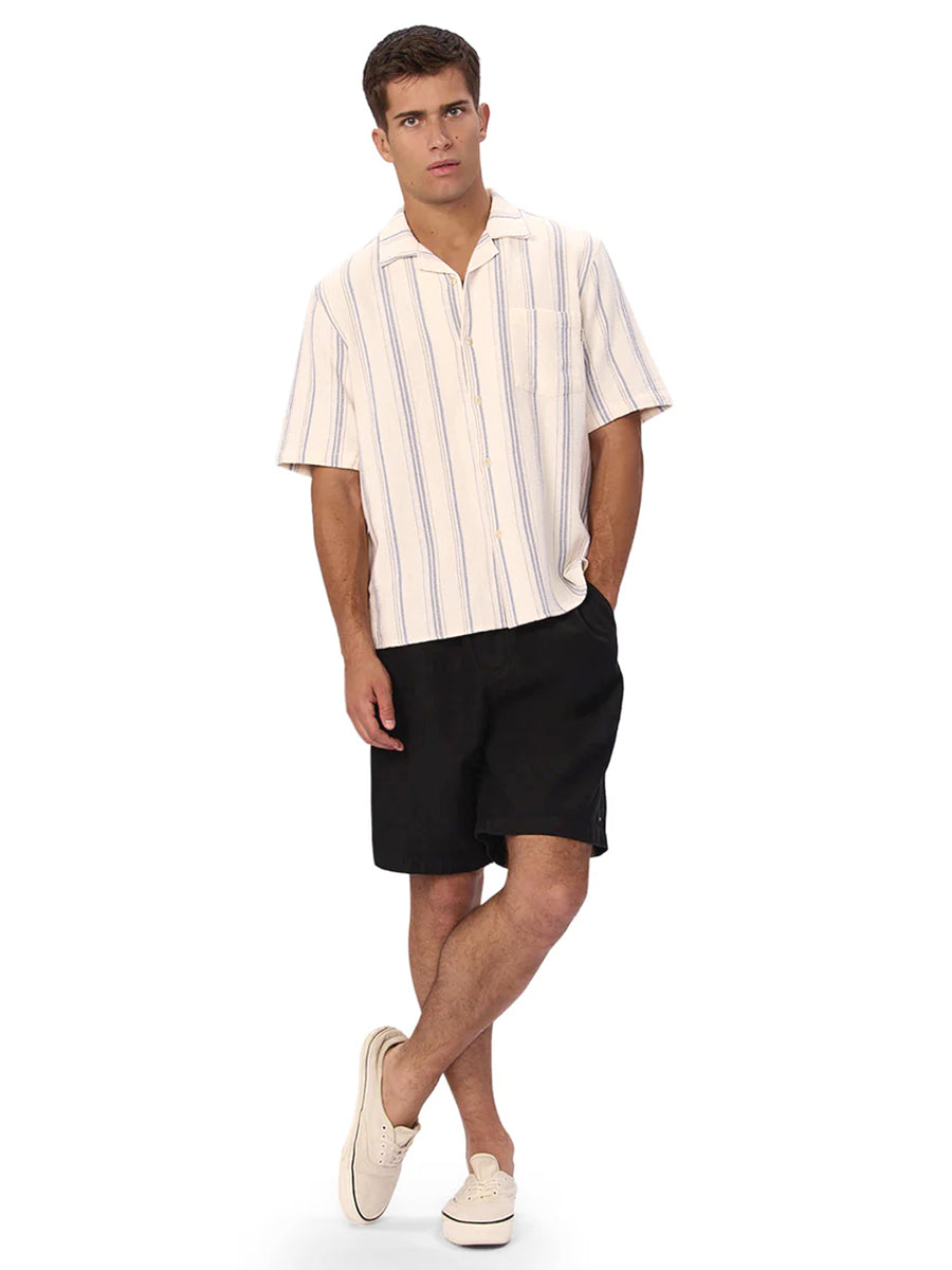 The Bowment Short Sleeve Shirt - Nat Blue Combo