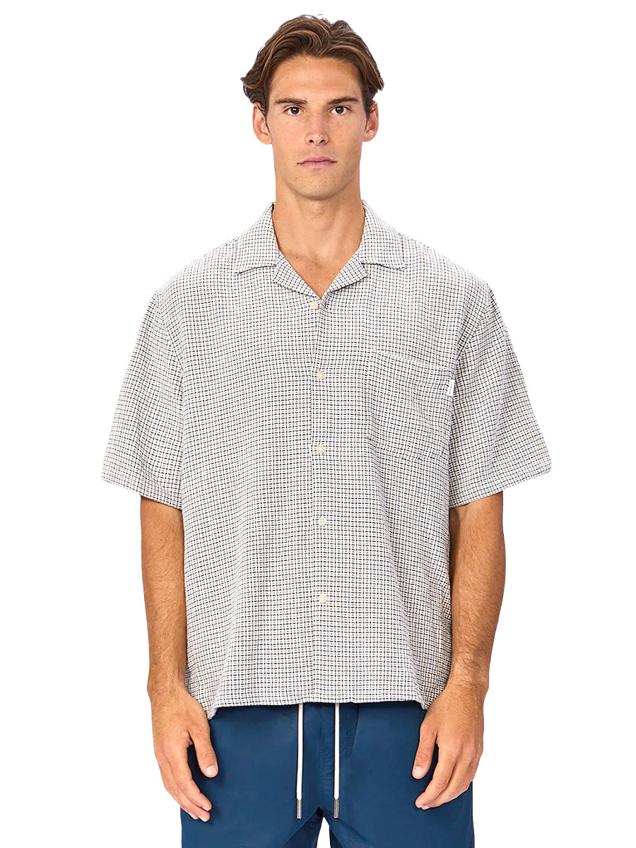 The Cornella Short Sleeve Shirt - Petrol Combo