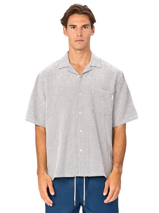 The Cornella Short Sleeve Shirt - Petrol Combo