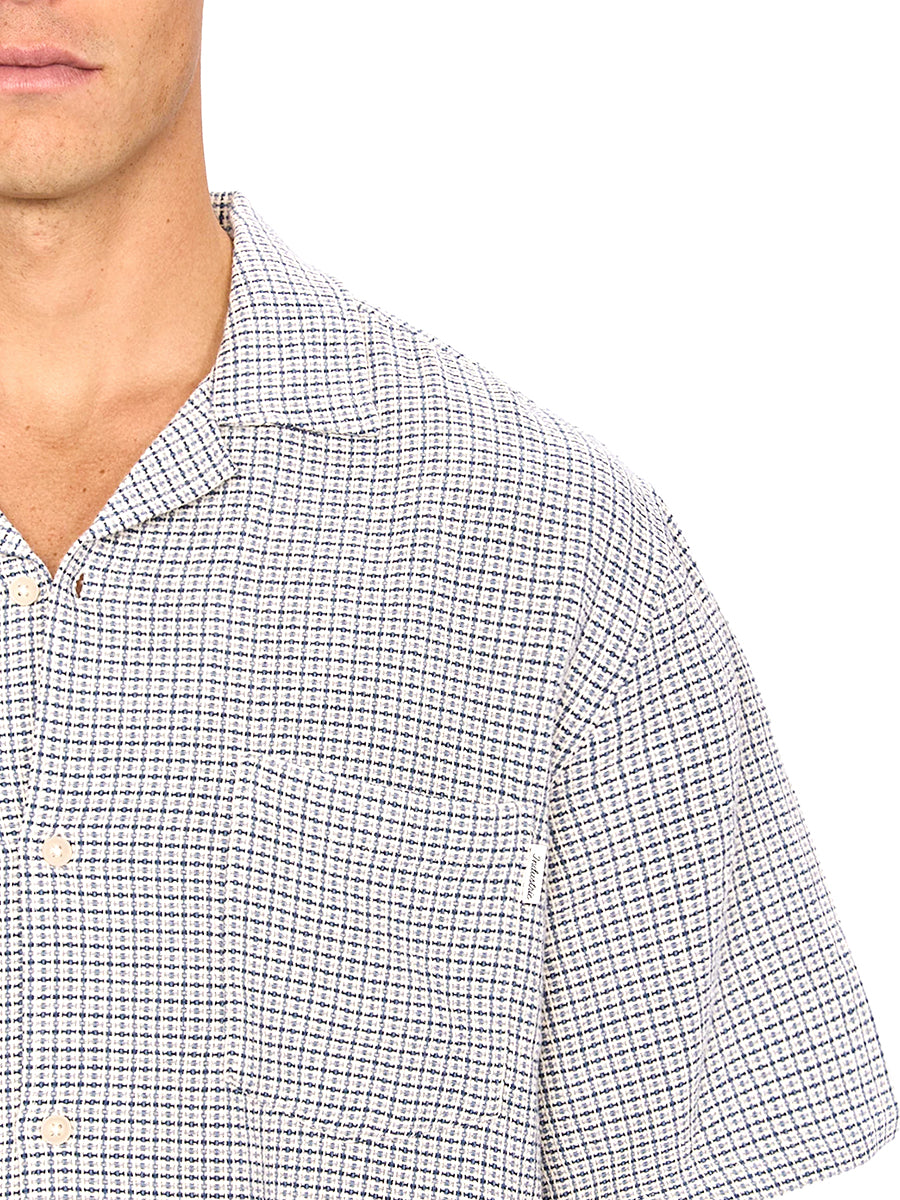 The Cornella Short Sleeve Shirt - Petrol Combo