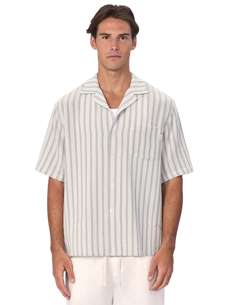 The Cresta Short Sleeve Shirt - Mint & Aqua