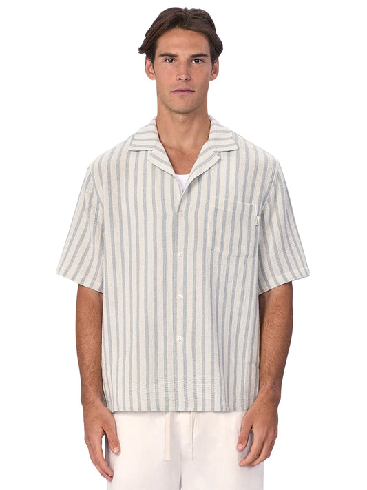 The Cresta Short Sleeve Shirt - Mint & Aqua