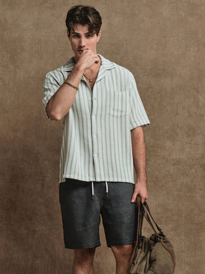 The Cresta Short Sleeve Shirt - Mint & Aqua
