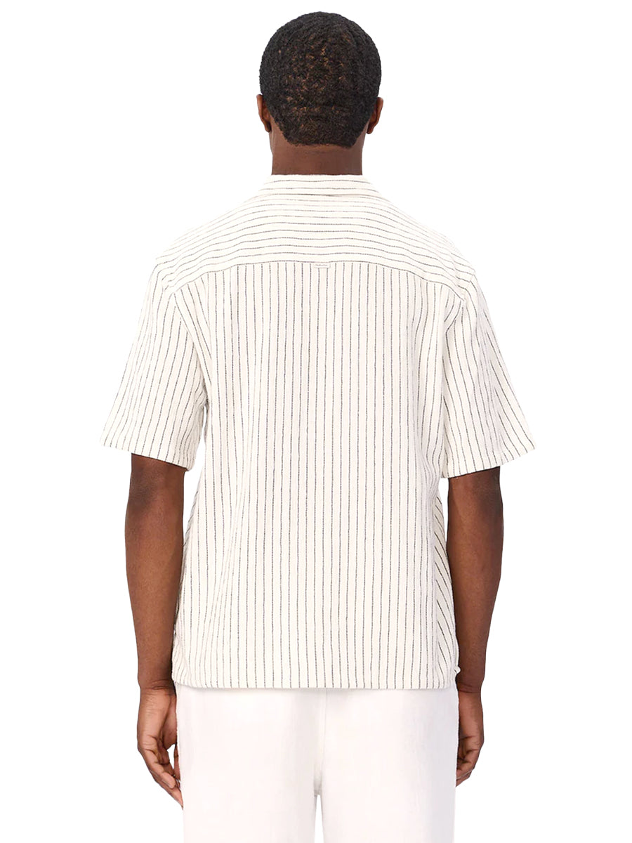 The Gilcrest Short Sleeve Shirt - White & Navy
