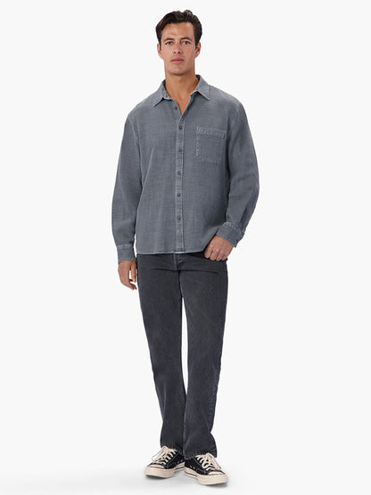 The Lisbon Long Sleeve Shirt - Blue Steel