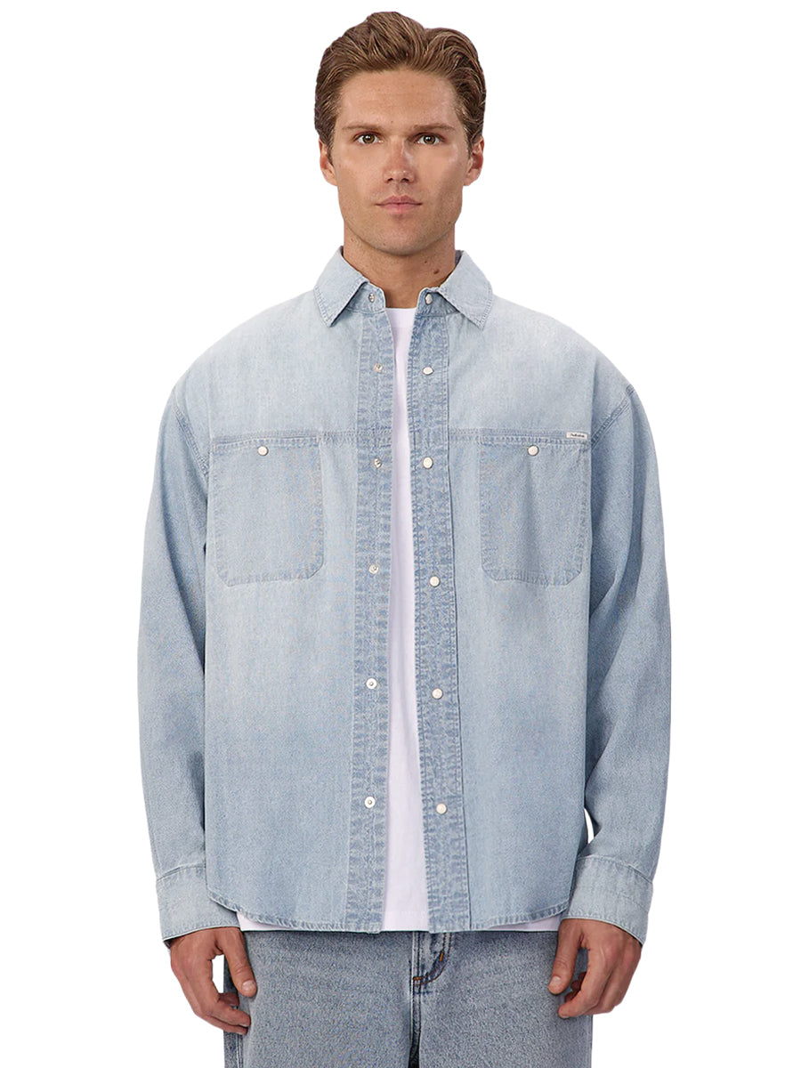 The Nebraska Long Sleeve Shirt - Chambray